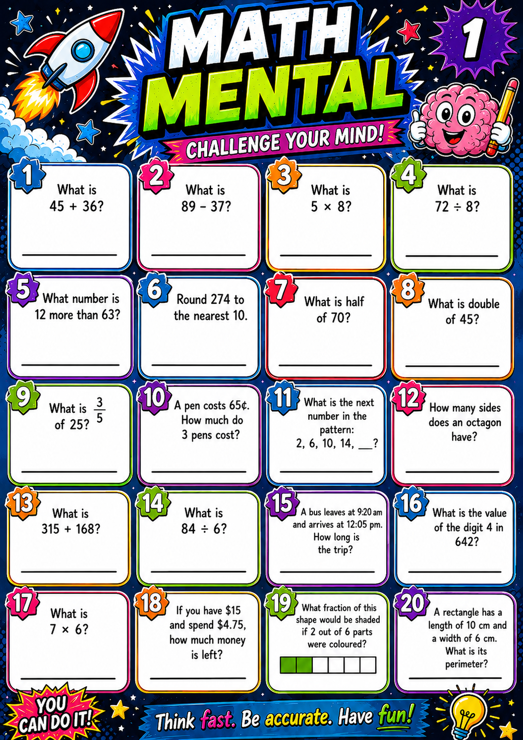 Preview of Math Mentals